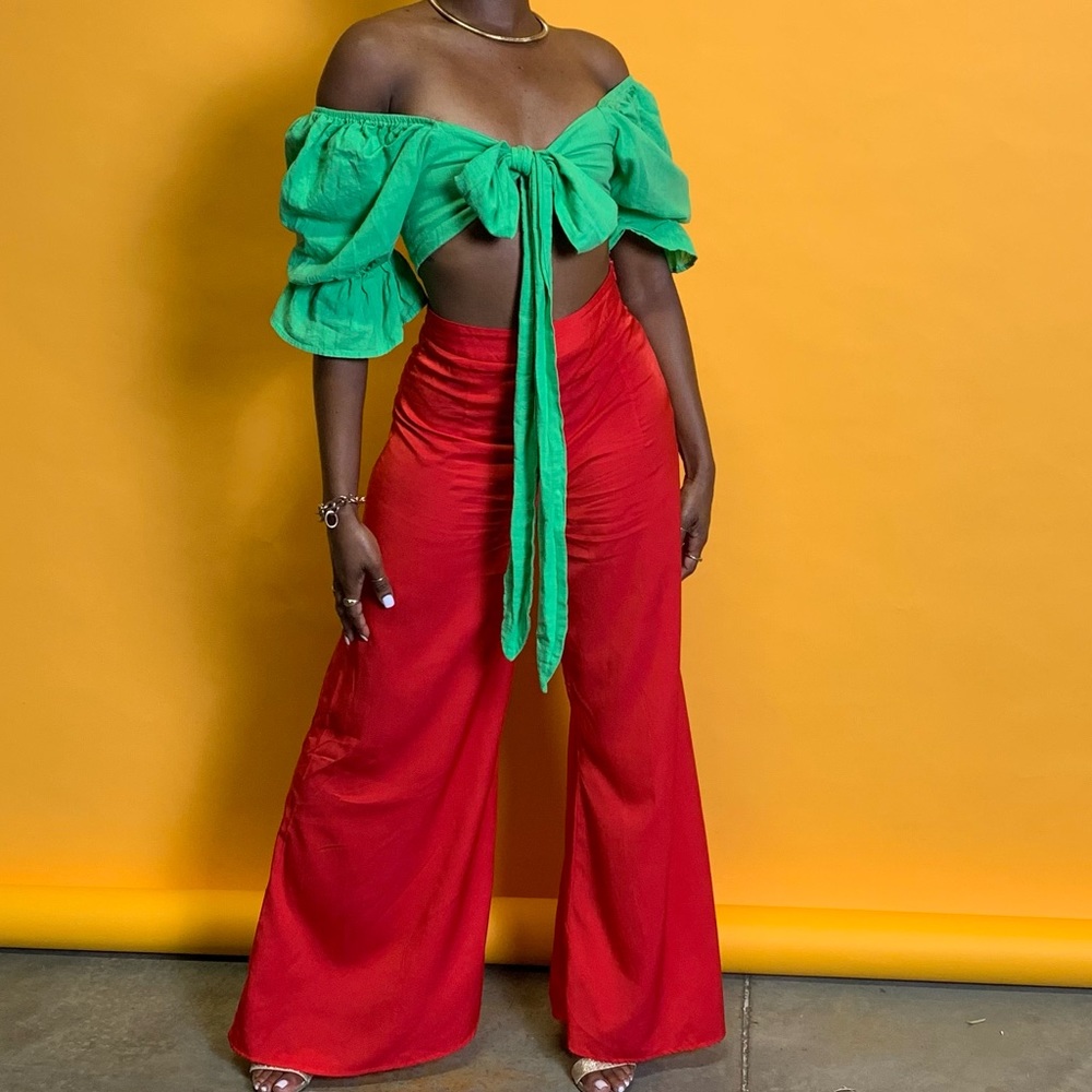 Flare palazzo pants